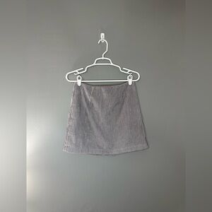 Lulus Elegant Gray Corduroy plush going out Skirt